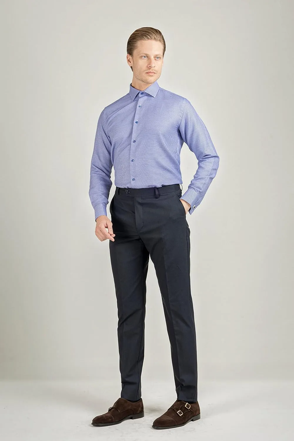 Mens Shirts | Mens Long Sleeve Shirt | French Cuff Dress Shirts for Men | Mens Stylish Formal Shirts | Button Up Shirt Men