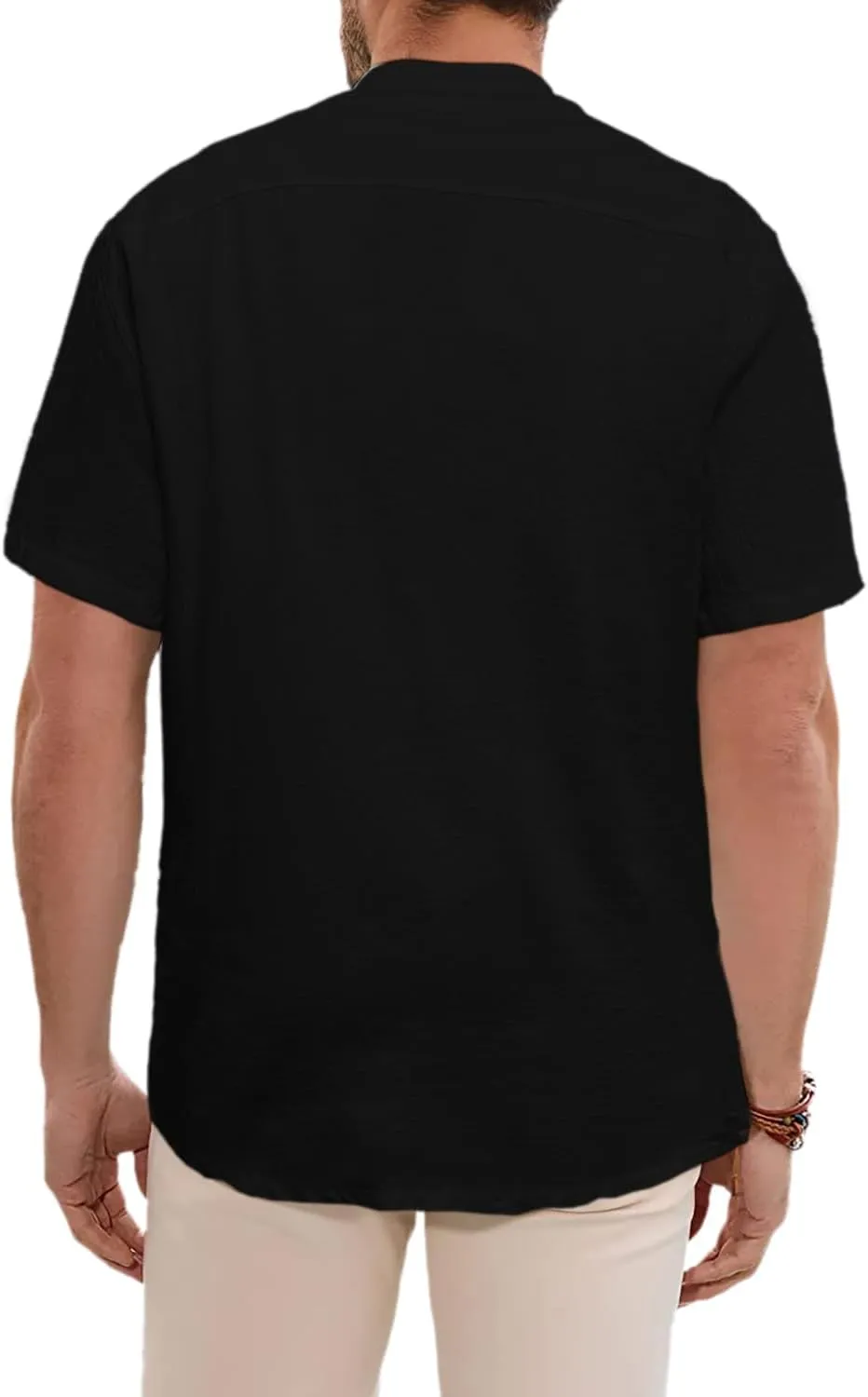 Mens Short Sleeve Shirts Casual Shirts Mens Button Down Short Sleeve Shirt V Neck Shirts Men Beach Summer Shirt