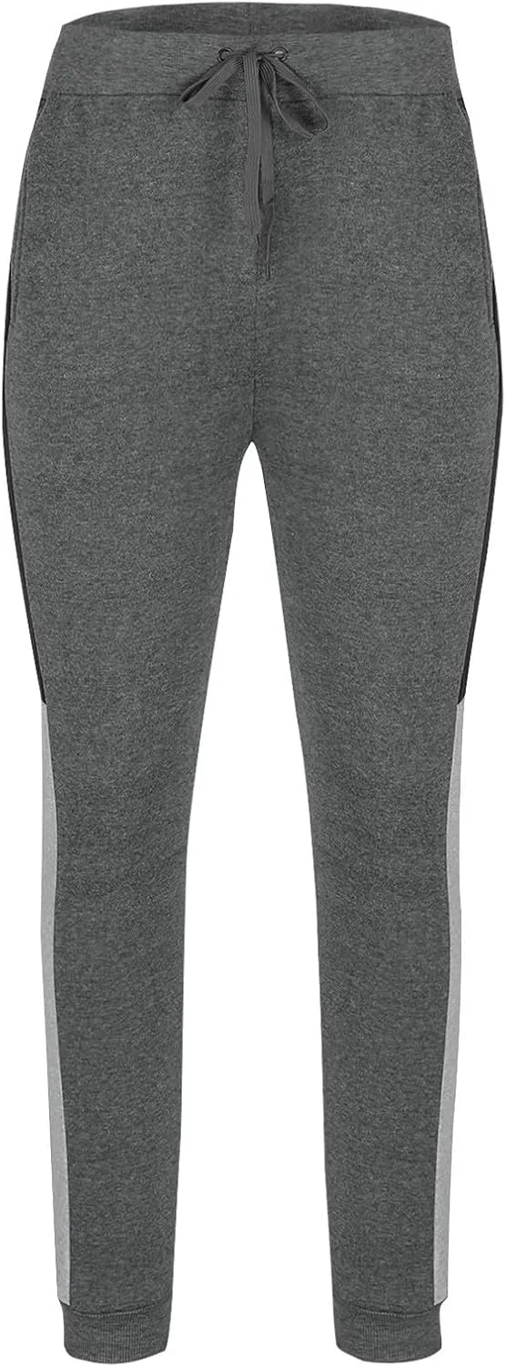 Mens Sweatpants Side Stripes Drawstring Waist Casual Joggers for Sports Slim Joggers for Men with Pockets Gym