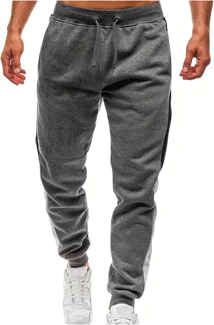 Mens Sweatpants Side Stripes Drawstring Waist Casual Joggers for Sports Slim Joggers for Men with Pockets Gym