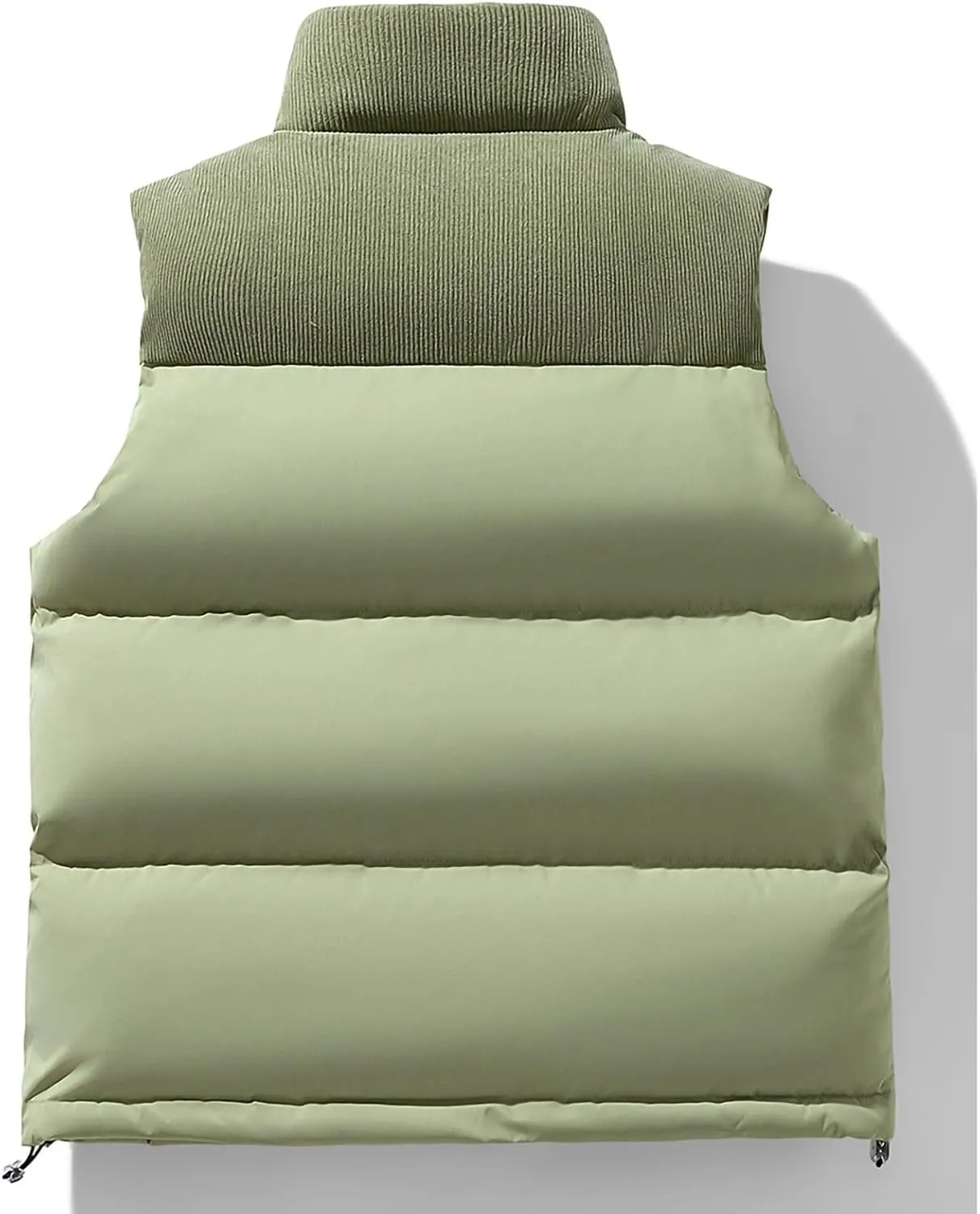 Mens Thick Corduroy Puffer Vest Coats Cotton Padded Outdoor Windproof Sleeveless Jacket Fashion Winter Warm Vests