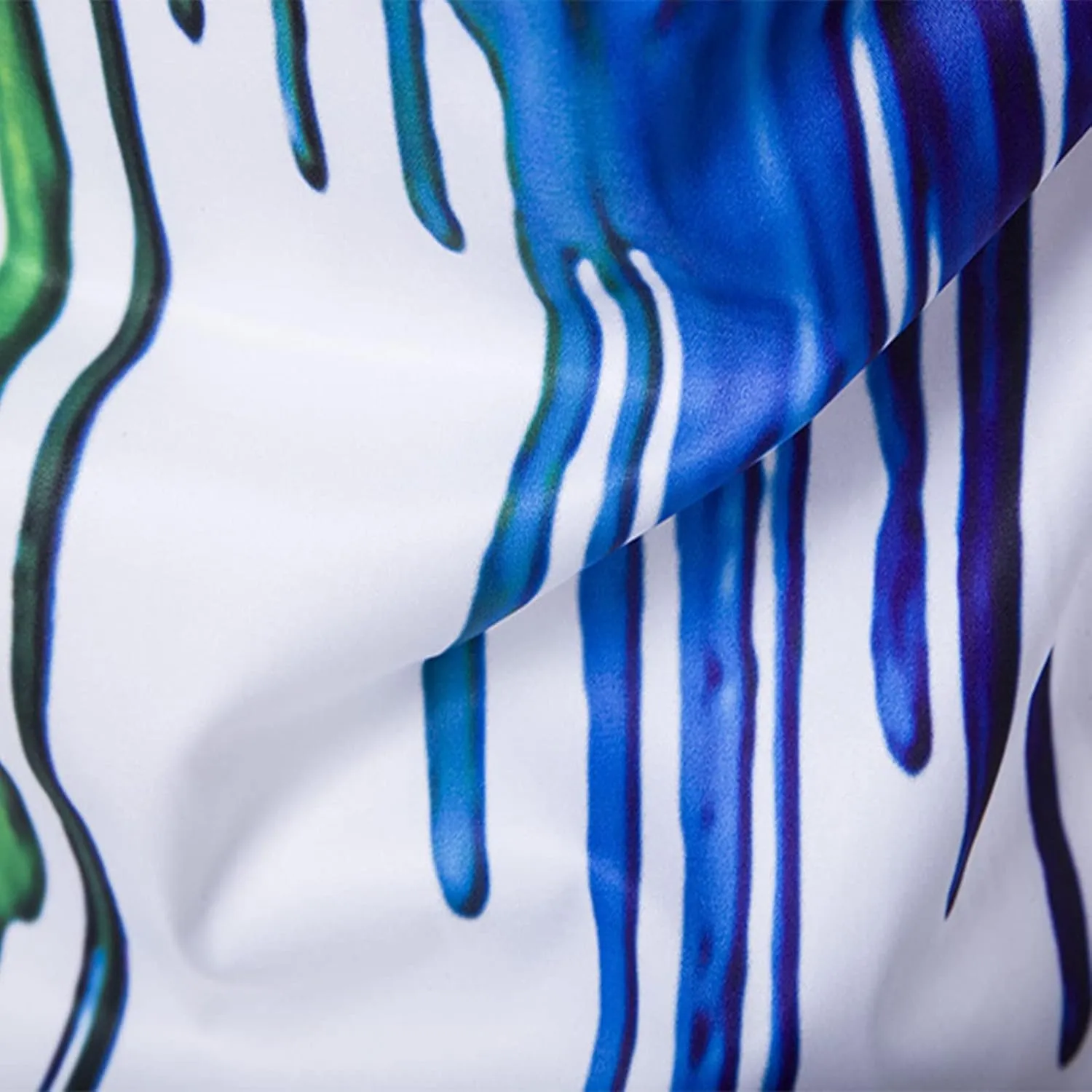 Mens Tie-Dye T-Shirts Colorful Rainbow Dress Shirts Floral Slim Fit Long Sleeve Casual Button Down Poplin Shirts