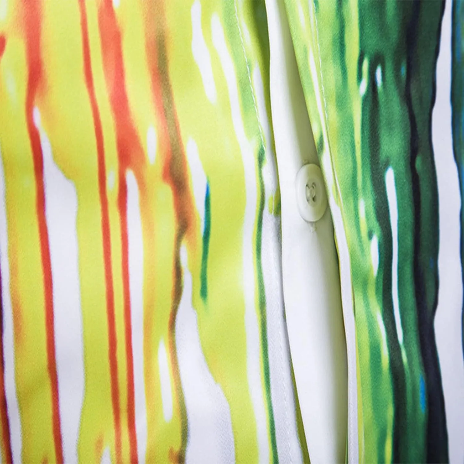 Mens Tie-Dye T-Shirts Colorful Rainbow Dress Shirts Floral Slim Fit Long Sleeve Casual Button Down Poplin Shirts