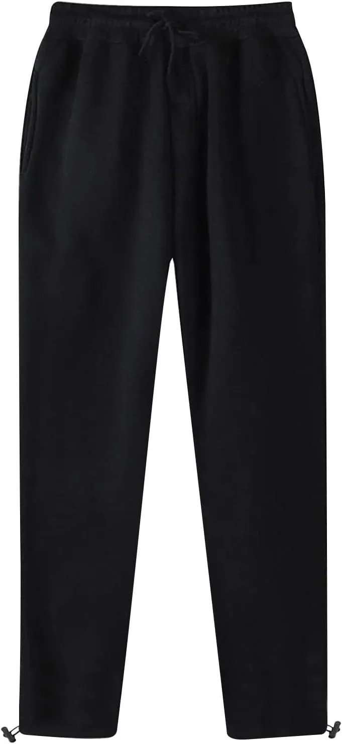 Muscularfit Mens Jogger Pants Lightweight Solid Elastic Waist Drawstring Sweatpants Causal Loose Sports Unisex Trousers Fall