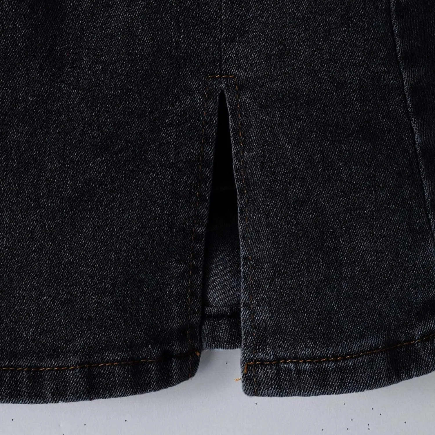 Skorts Skirts for Women Denim Casual Mini Skirt Side Slit High Waist Slim Fit Stretchy Trendy Teen Girls Jean Shorts
