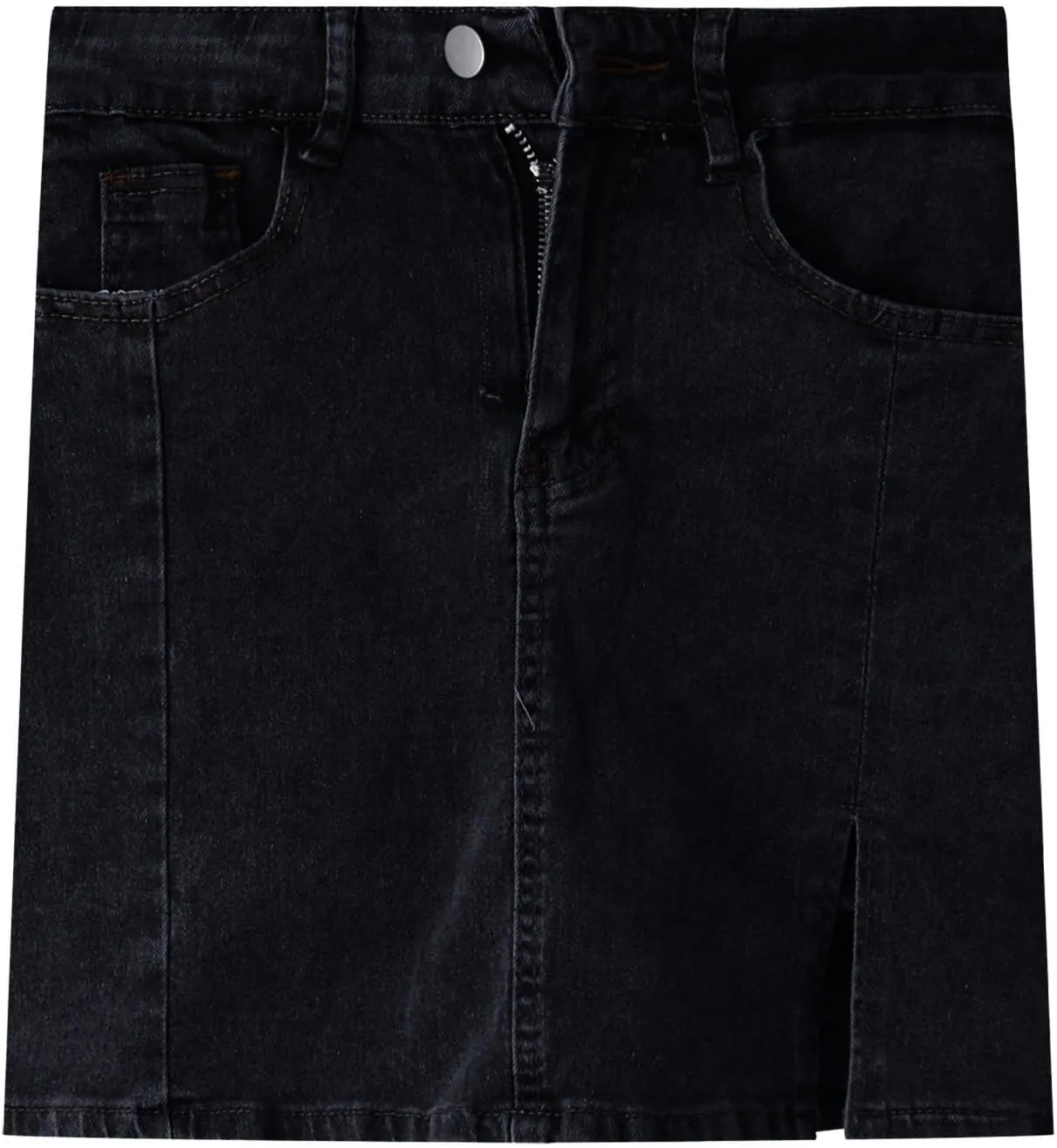 Skorts Skirts for Women Denim Casual Mini Skirt Side Slit High Waist Slim Fit Stretchy Trendy Teen Girls Jean Shorts