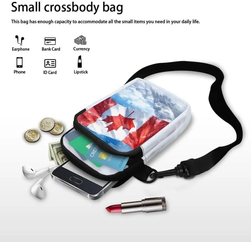 Small Crossbody Bags for Women, Folk Art Dog Lightweight Cell Phone Purse, Mini Shoulder Purses for Travel