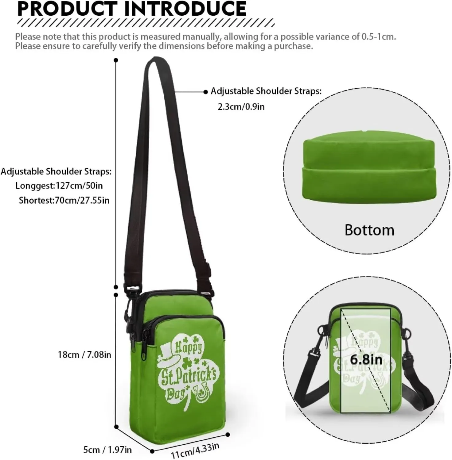 Small Crossbody Purse Butterfly Zipper Cell Phone Bag, Puppy Dog Print Mini Shoulder Purse Bags with Shoulder Strap