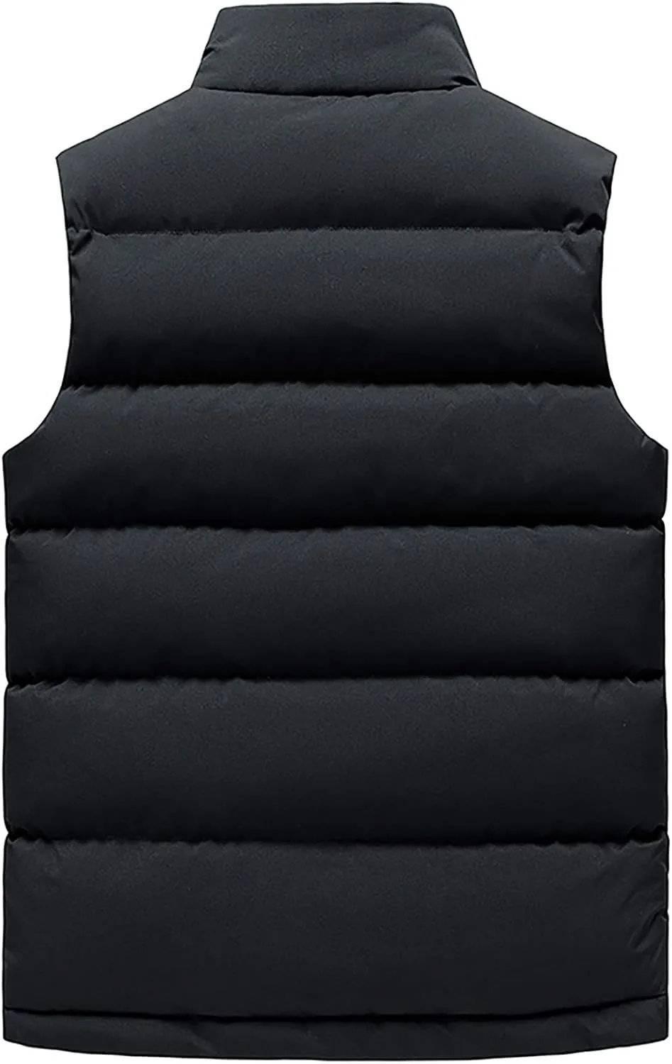 Spanye Men's Puffer Vests Quilted Warm Waistcoat Full-zip Packable Cotton Padded Jacket