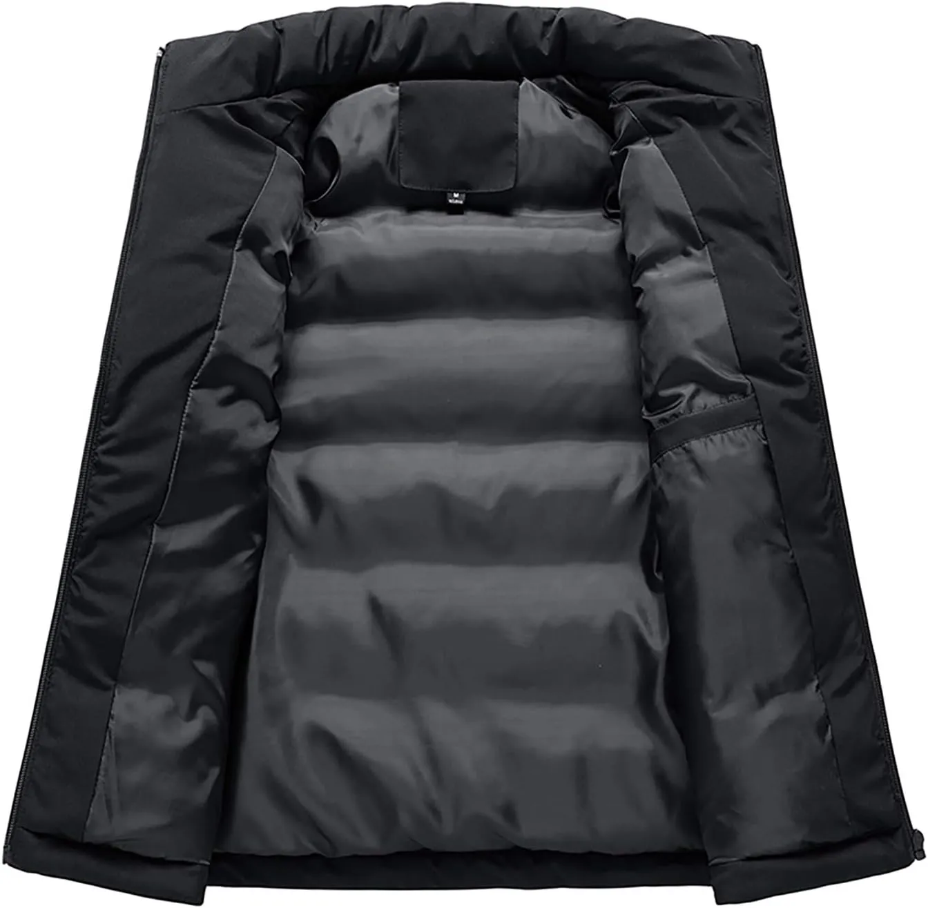 Spanye Men's Puffer Vests Quilted Warm Waistcoat Full-zip Packable Cotton Padded Jacket