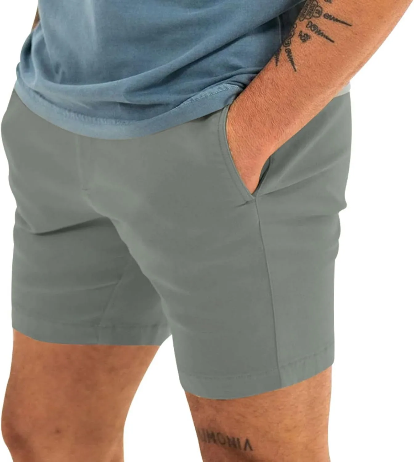 Summer Cotton Linen Shorts for Men Drawstring Breathable Sports Shorts Slim Fit Stretch Pants Quick Dry Thin Pants