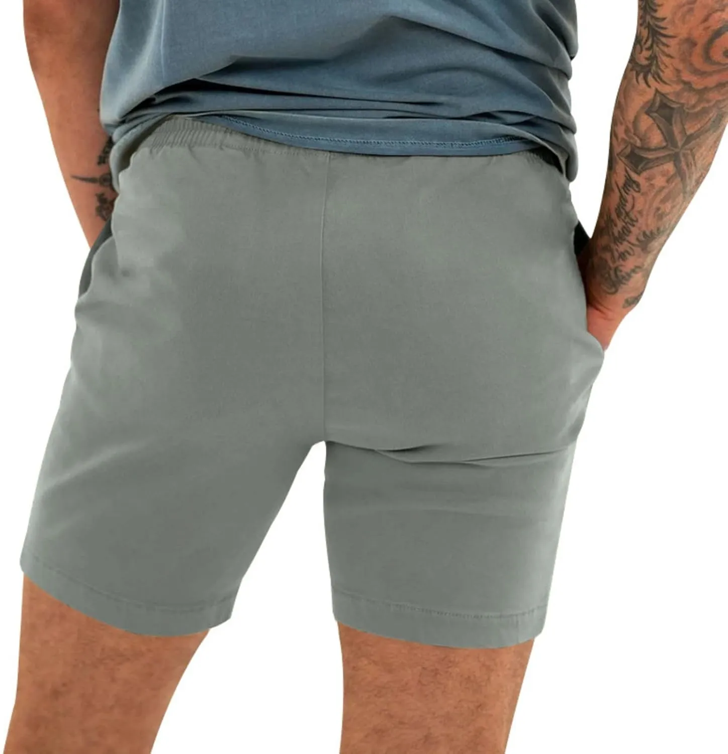 Summer Cotton Linen Shorts for Men Drawstring Breathable Sports Shorts Slim Fit Stretch Pants Quick Dry Thin Pants