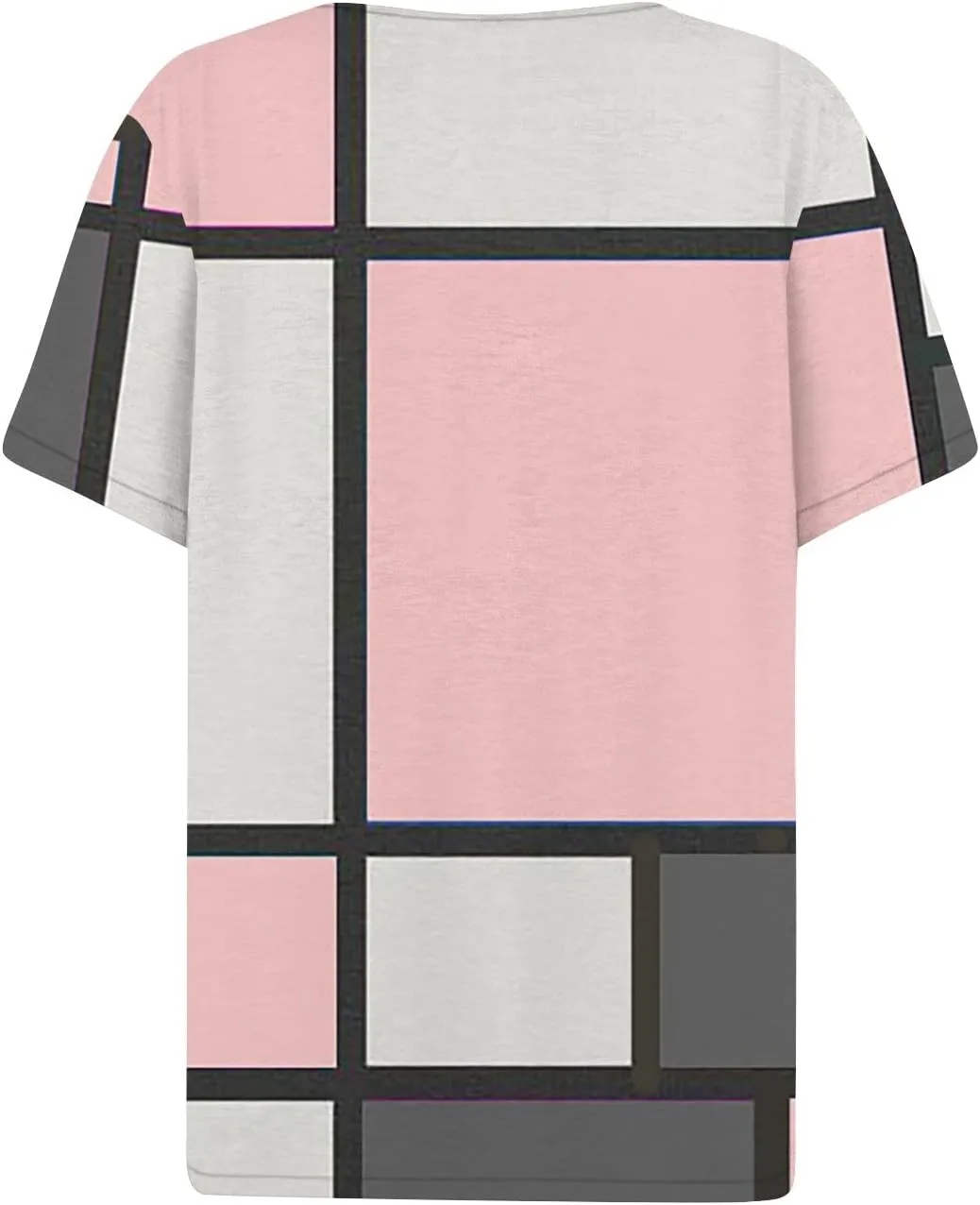 Summer Tops for Women 2025 Trendy Vacation Short Sleeve Button Vneck T Shirt Loose Fitted Boho Graphic Tees Fashion