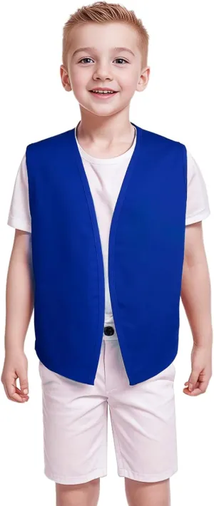 TopTie No-Button Child Vest Kid Volunteer Victorian Waistcoat Peasant Party Costume Vests