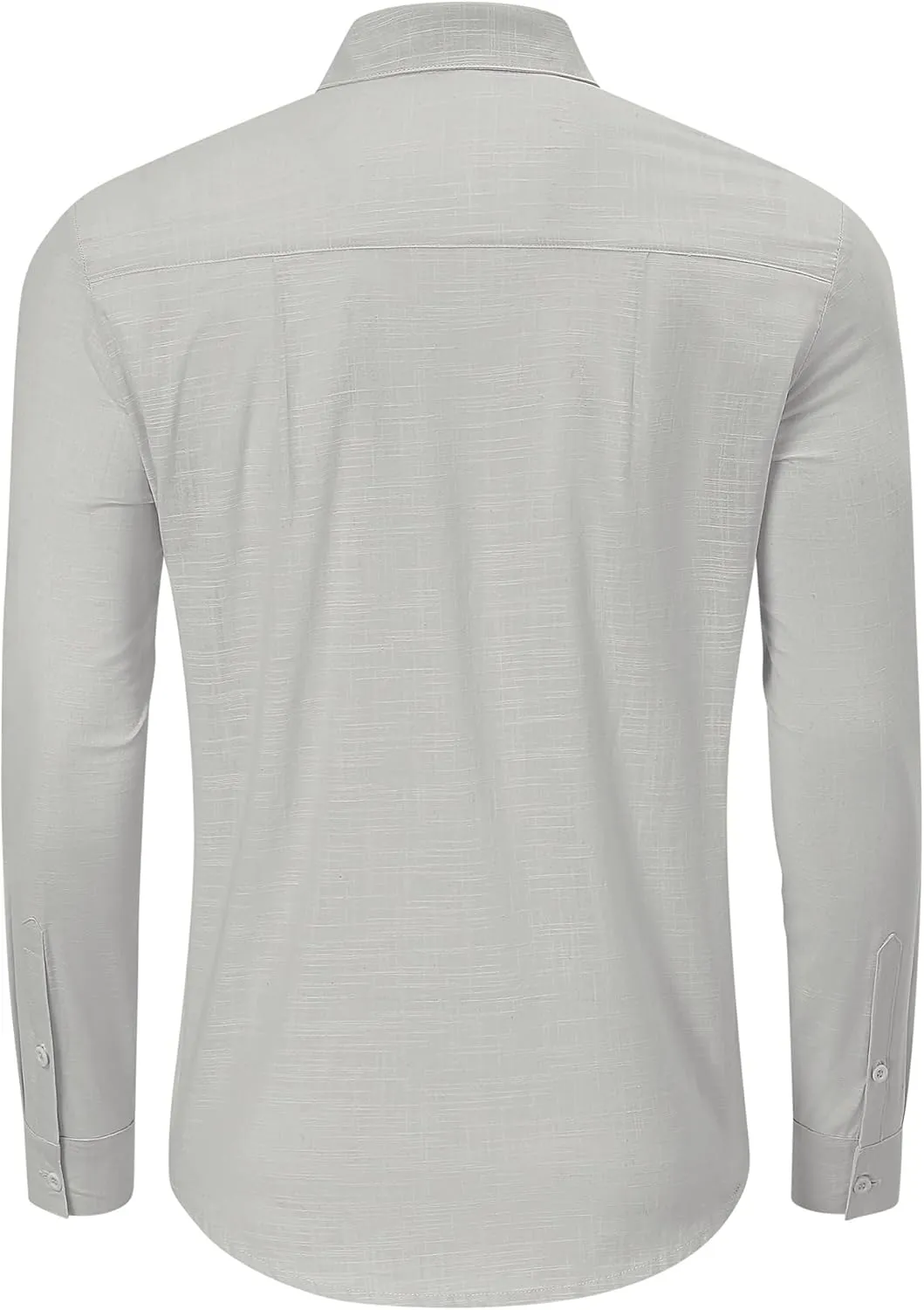 TURETRENDY Mens Button Down Linen Shirts Casual Long Sleeve Dress Shirts Regular Fit Cotton Beach Yoga Shirts with Pocket