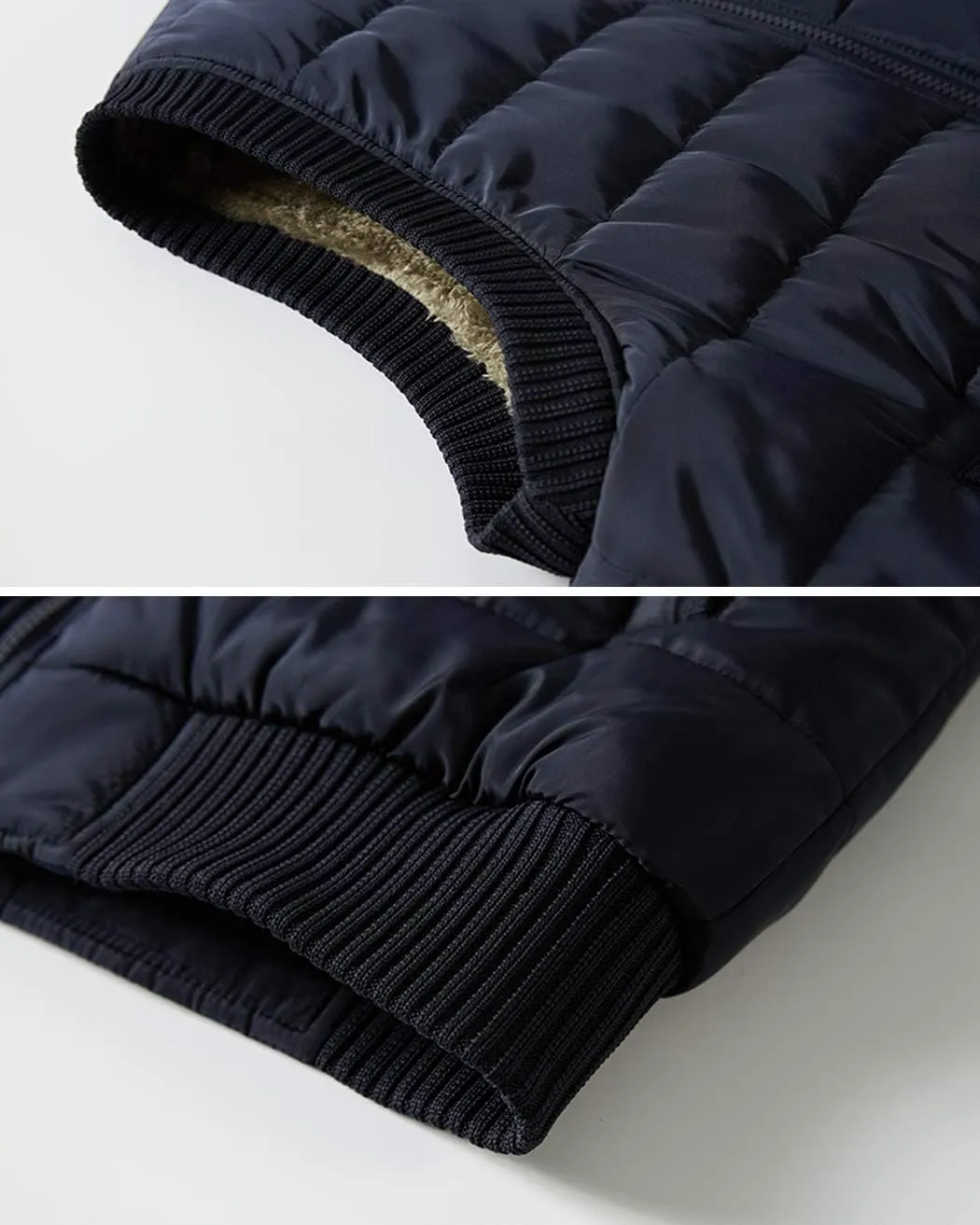 VtuAOL Men's Outerwear Vest for Men Winter Puffer Vests Fleece Lined Outdoor Warm Sleeveless Jackets