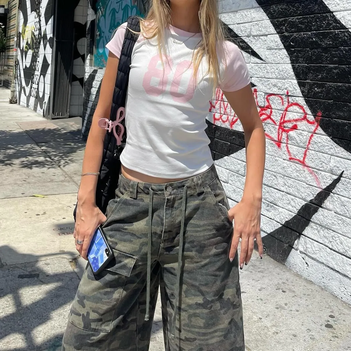 Women Number Baby Tees Short Sleeve Jersey Crop Top Slim Fit Crewneck Shirt Y2k Graphic T-Shirt Vintage Summer Top