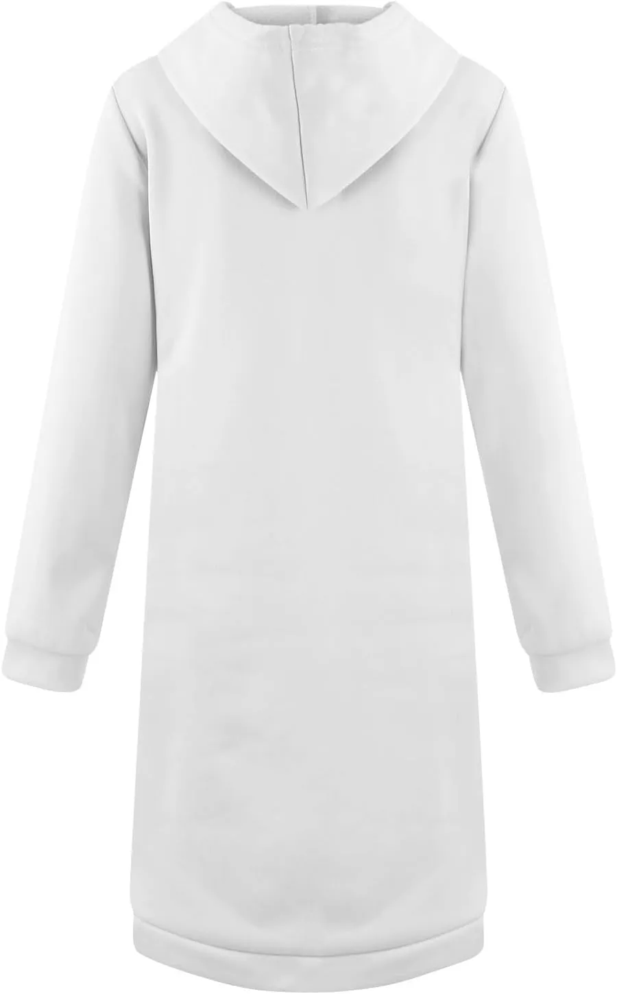 Women's Full Zip Up Hoodies Long Tunic Fall Winter Fleece Jackets Plus Size Casual Long Sleeve Solid Sweatshirt