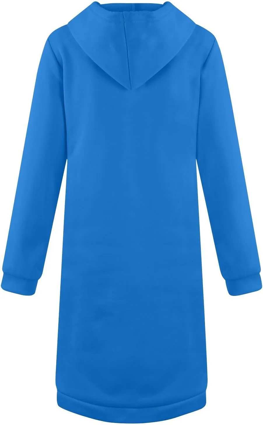Women's Full Zip Up Hoodies Long Tunic Fall Winter Fleece Jackets Plus Size Casual Long Sleeve Solid Sweatshirt