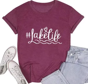 Womens Graphic Tees Funny Sayings Letter Print Casual Top Workout Basic Tunic Shirt