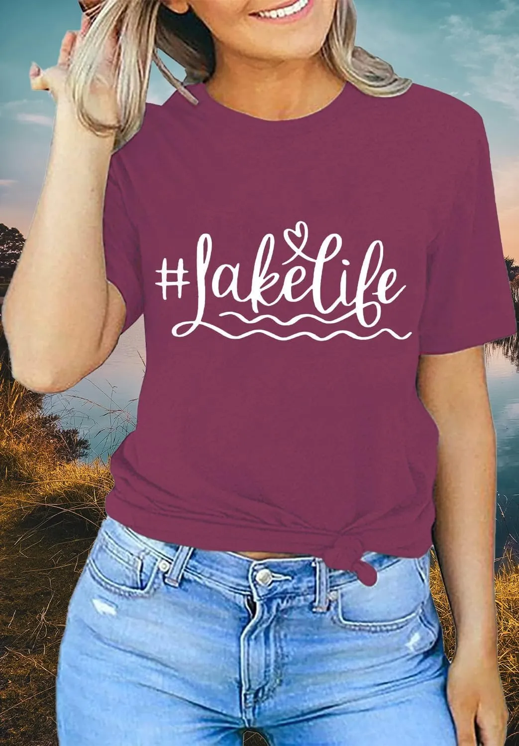 Womens Graphic Tees Funny Sayings Letter Print Casual Top Workout Basic Tunic Shirt