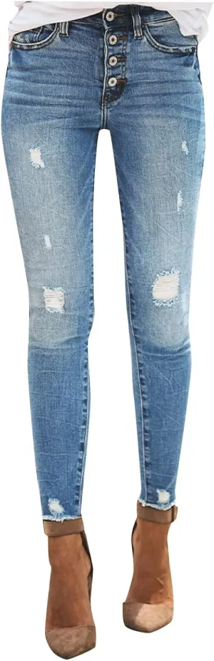 Women's High Waisted Jeans Strechy Straight Leg Denim Pants with Pockets Y2k Baggy Mid Waist Cropped Denim Pants