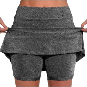 Women's High Waisted Skirt Shorts Summer Casual Sports Shorts Plus Size Bottoming Skirts Golf Tennis Skorts