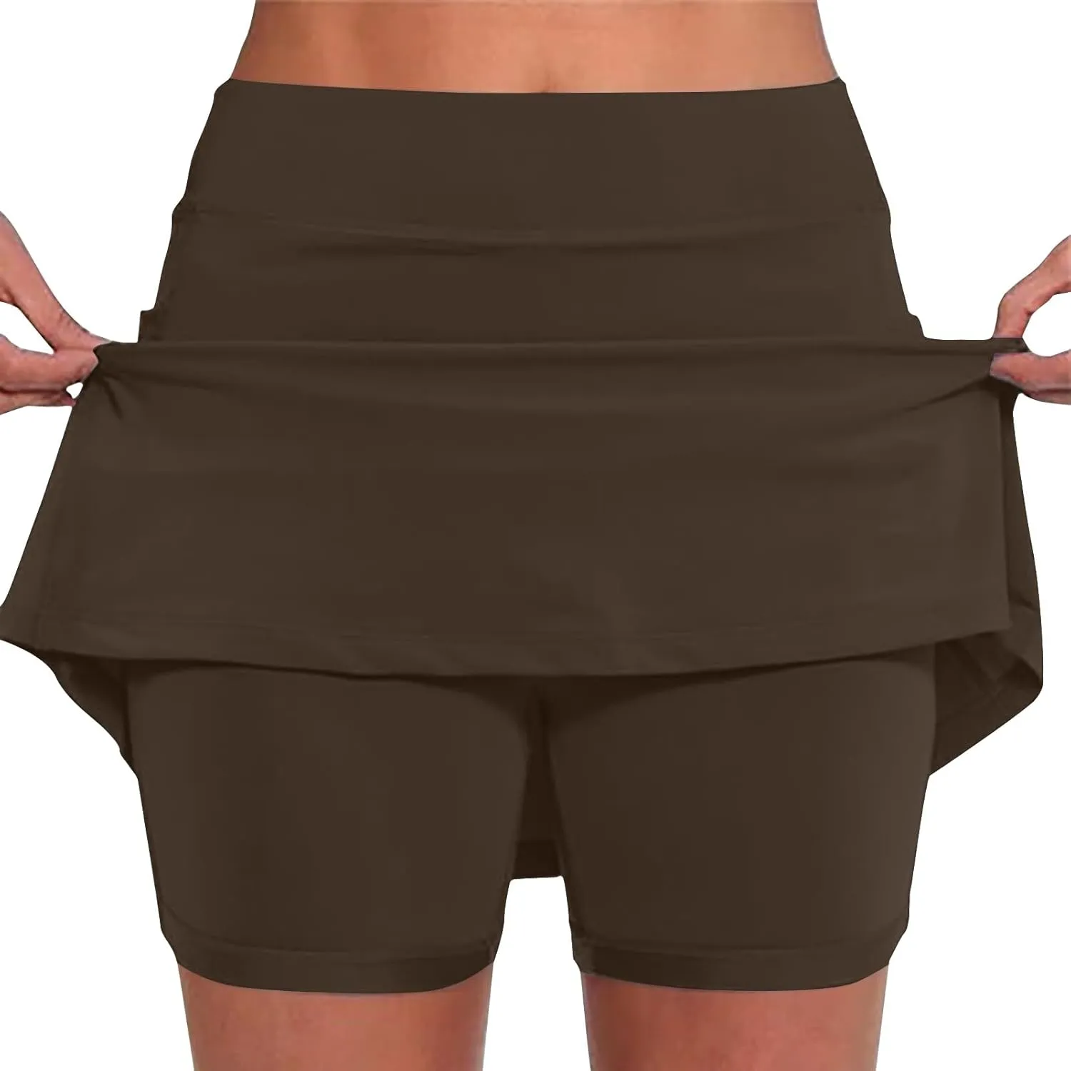 Women's High Waisted Skirt Shorts Summer Casual Sports Shorts Plus Size Bottoming Skirts Golf Tennis Skorts