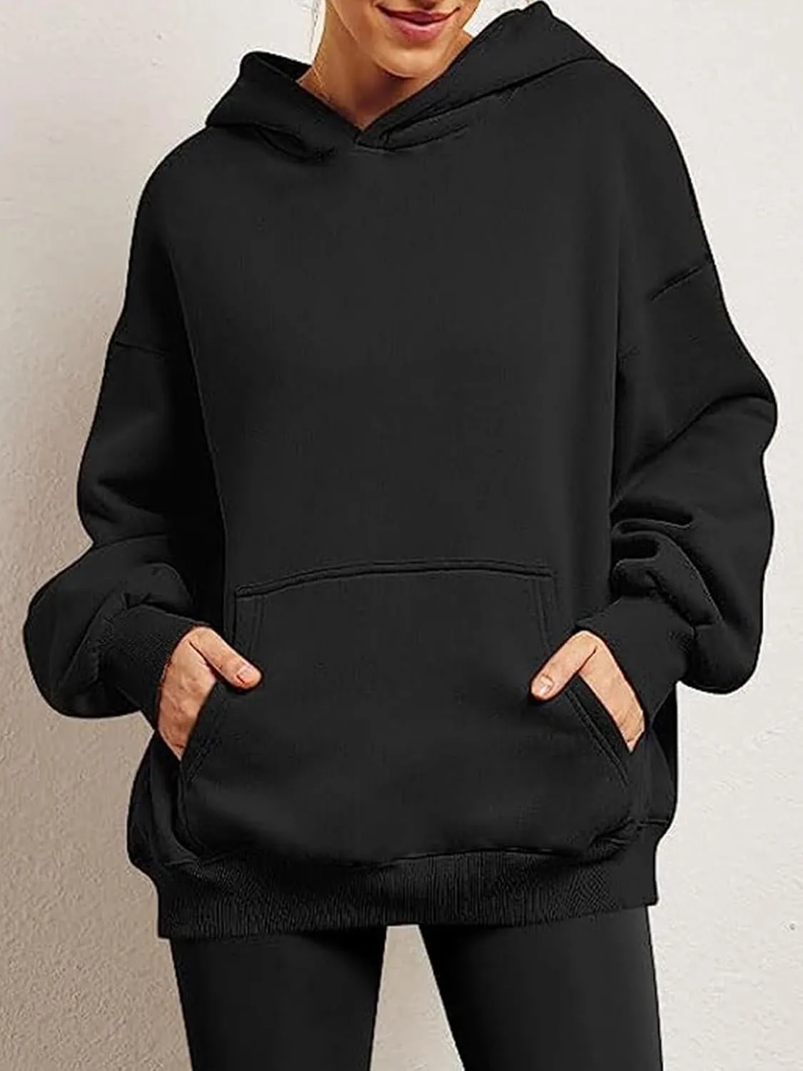 Womens Oversized Sweatshirts Hoodies Fleece Sweatshirts Long Sleeve Sweaters Pullover Fall Fashion Clothes with Pocket