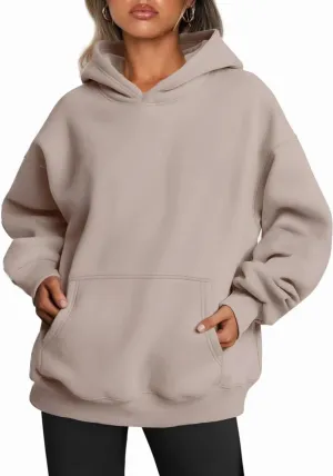 Womens Oversized Sweatshirts Hoodies Fleece Sweatshirts Long Sleeve Sweaters Pullover Fall Fashion Clothes with Pocket