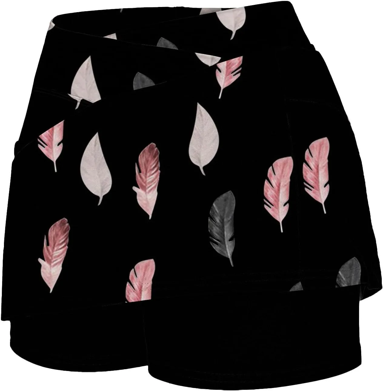 Womens Skorts with Pockets, Tummy Control High Waisted Athletic Sports Shorts Skirts Solid Tennis Yoga Gym Culottes