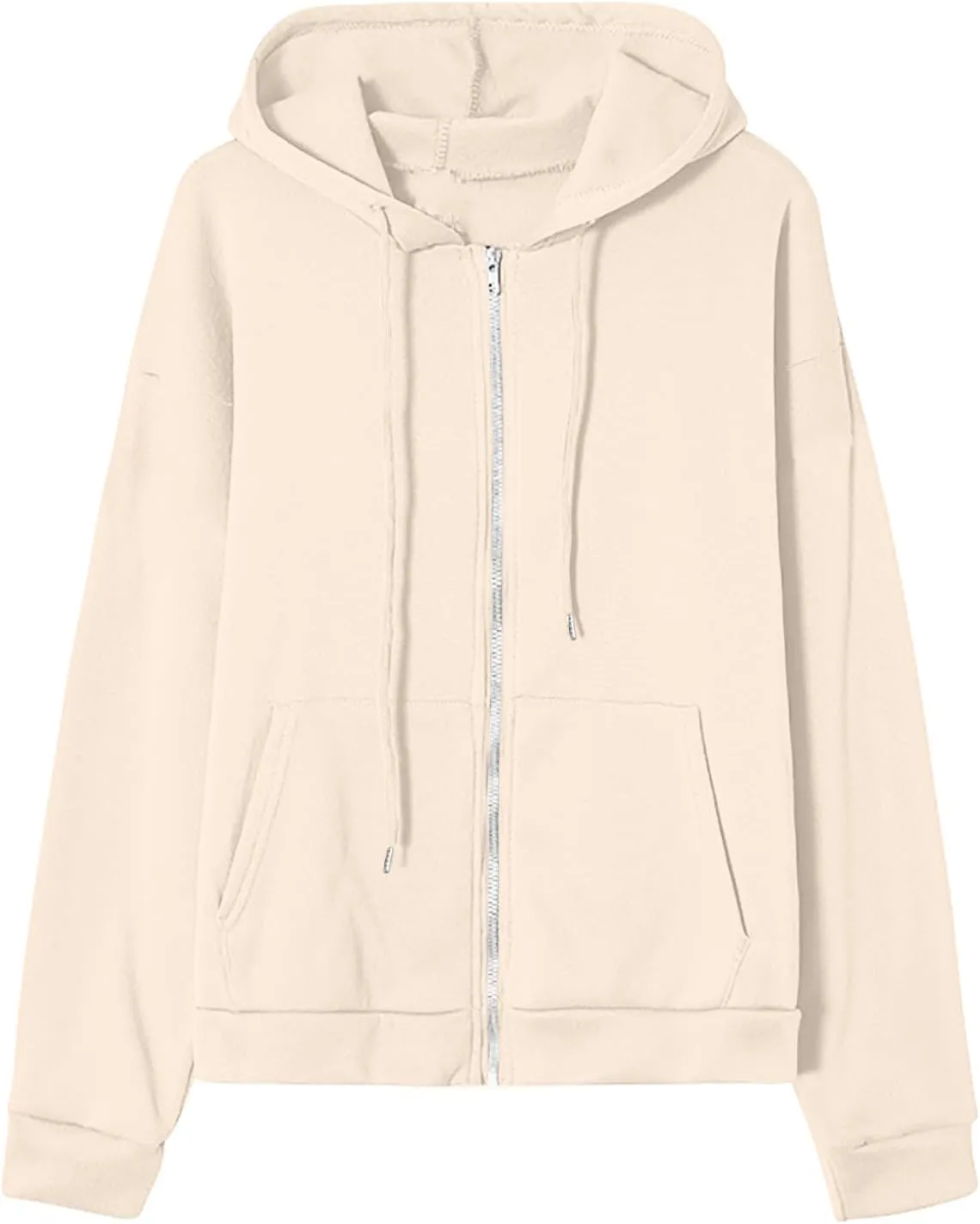 Womens Zip Up Hoodies Long Sleeve Oversized Sweatshirts Fall Fashion 2024 Trendy Lightweight Y2K Jacket