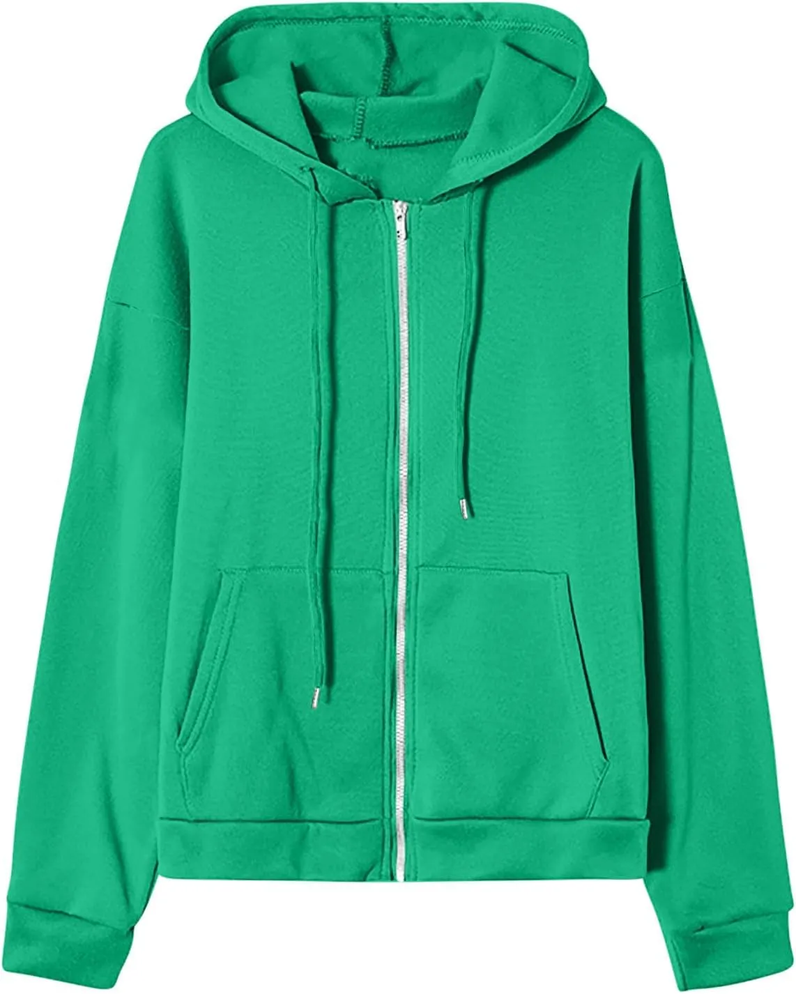 Womens Zip Up Hoodies Long Sleeve Oversized Sweatshirts Fall Fashion 2024 Trendy Lightweight Y2K Jacket