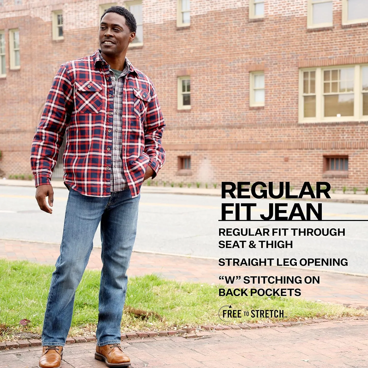 Wrangler Men's Free to Stretch Regular Fit Jeans