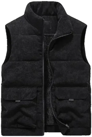 Xingfenly Winter Vest Male Cotton-Padded Vests Coats Men Sleeveless Jackets Warm Waistcoats Clothing Plus Size