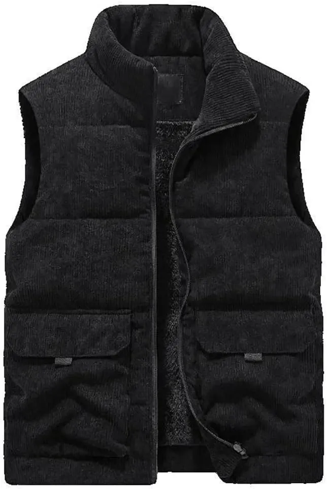 Xingfenly Winter Vest Male Cotton-Padded Vests Coats Men Sleeveless Jackets Warm Waistcoats Clothing Plus Size