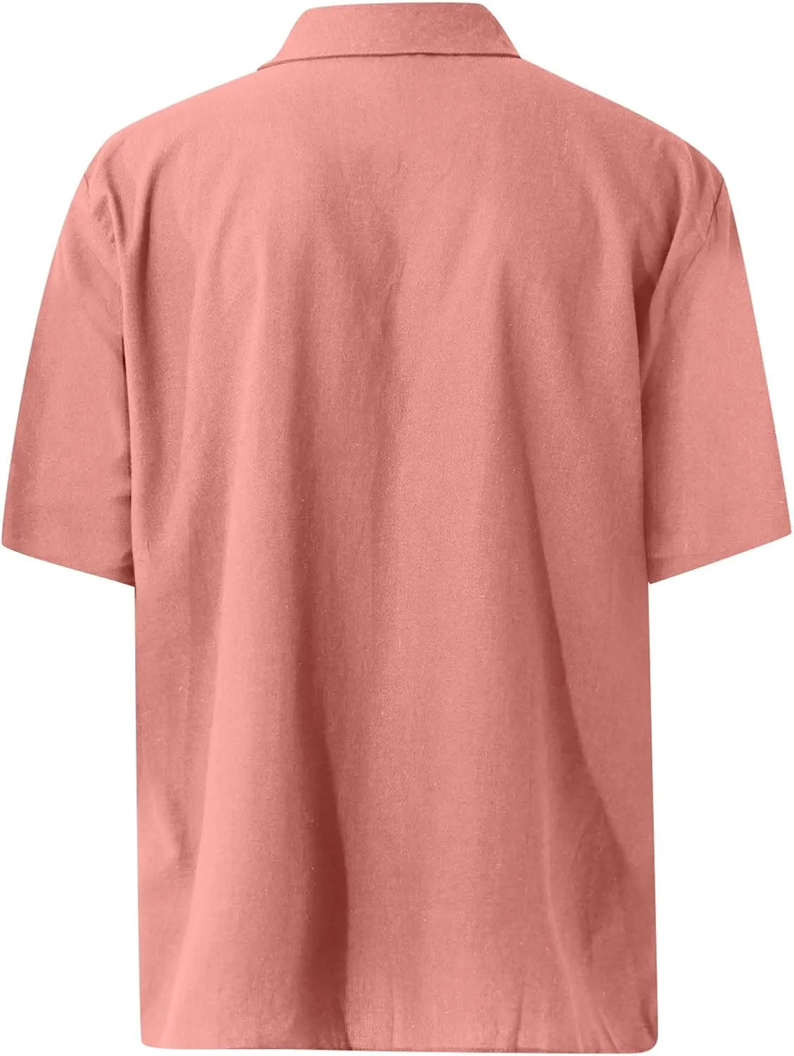 Ymosrh Men's Casual Button-Down Shirts Summer Casual Dress Shirts Solid Color Short Sleeve Shirts for Men, M-4XL